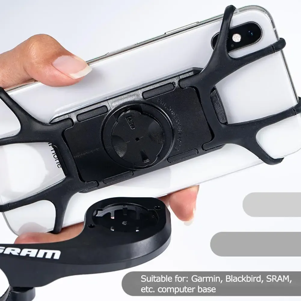Support de téléphone en silicone pour vélo et moto, en situation