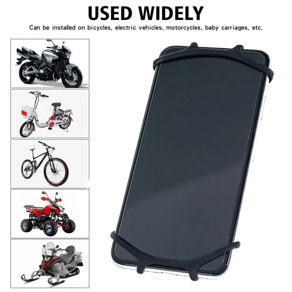 Support de téléphone en silicone pour vélo et moto, maintien