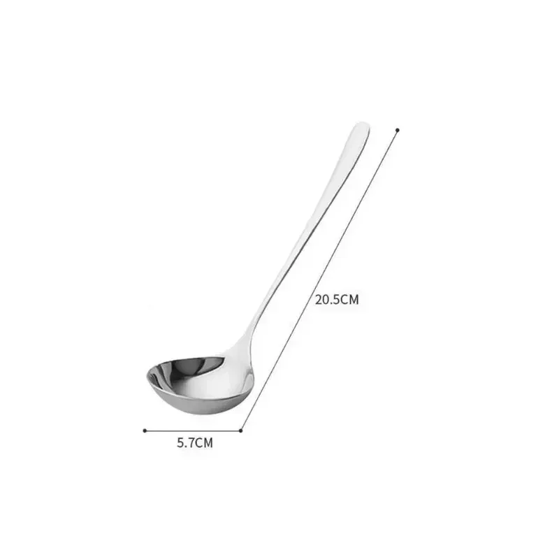 Cuillère à soupe épaisse à long manche en acier inoxydable (lot de 1 ou 2) 5