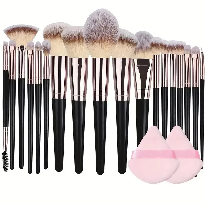 Ensemble de pinceaux de maquillage professionnels pour femmes, pinceaux fond de teint, correcteur, fard à joues et Kabuki, doux et moelleux, 3 à 20 pièces 8