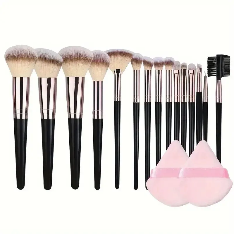 Ensemble de pinceaux de maquillage professionnels pour femmes, pinceaux fond de teint, correcteur, fard à joues et Kabuki, doux et moelleux, 3 à 20 pièces 10