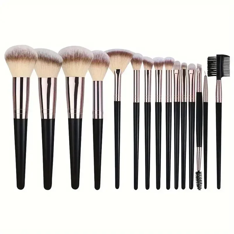 Ensemble de pinceaux de maquillage professionnels pour femmes, pinceaux fond de teint, correcteur, fard à joues et Kabuki, doux et moelleux, 3 à 20 pièces 13