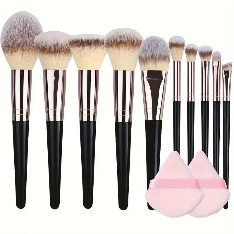 Ensemble de pinceaux de maquillage professionnels pour femmes, pinceaux fond de teint, correcteur, fard à joues et Kabuki, doux et moelleux, 3 à 20 pièces 12