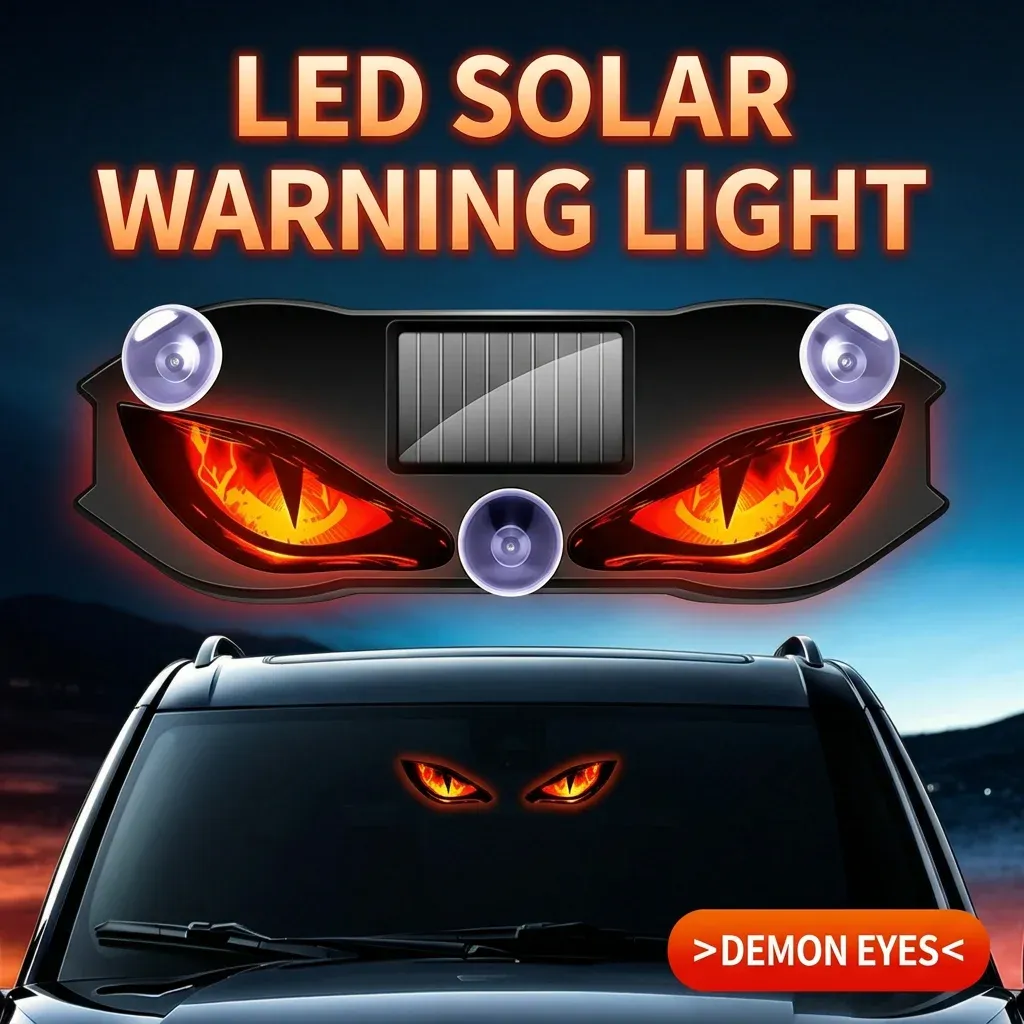 Lumière d'avertissement solaire à LED pour voiture, avec capteur dynamique