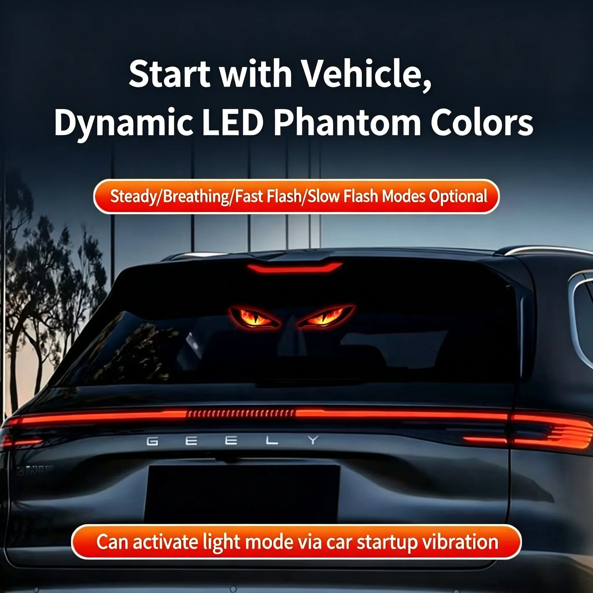 Lumière d'avertissement solaire à LED pour voiture, avec capteur dynamique 3