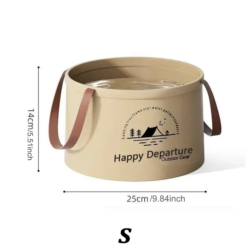 Seau pliable utilisé lors d'une session de pêche