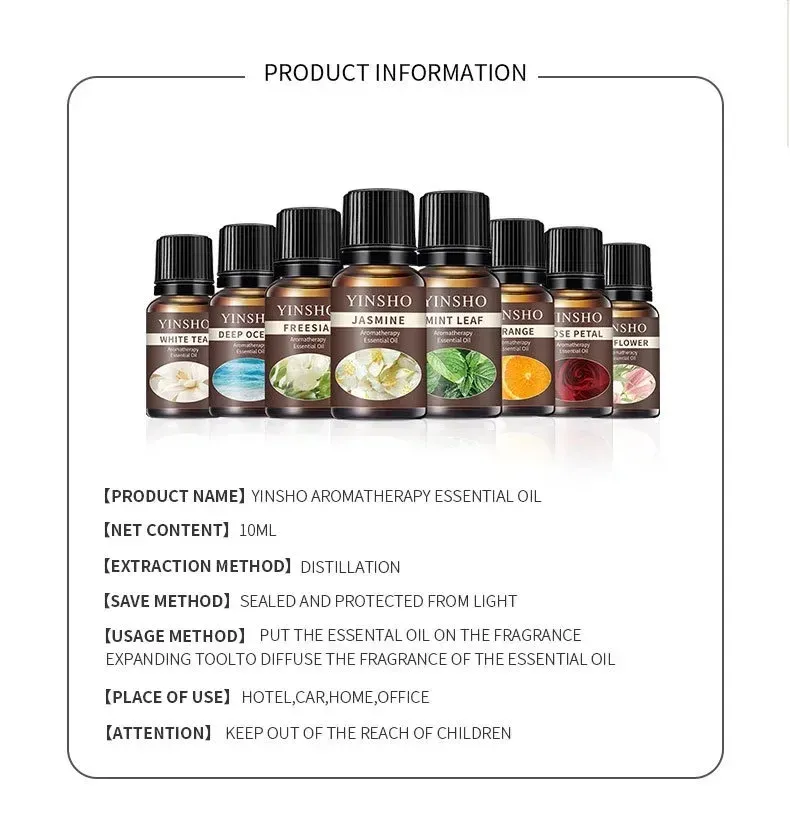 Gamme de parfums disponibles