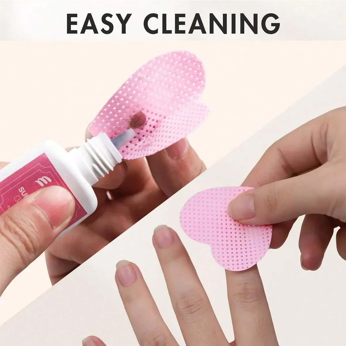 YIKOOLIN Lingettes sans peluche pour ongles et extensions de cils, 200 pièces, nettoyant non tissé pour colle et gel 5