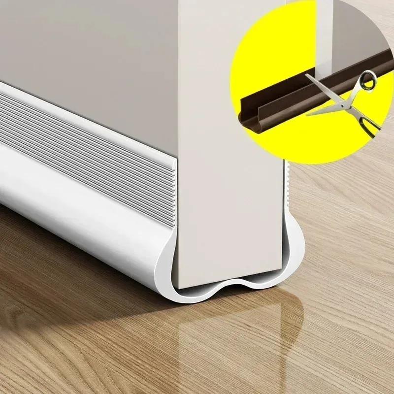 Bande d'étanchéité souple en PVC pour bas de porte, anti-courant d'air et anti-odeurs - Image 1