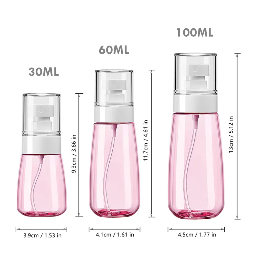 Flacon Vaporisateur de Brume Rechargeable en Plastique Transparent 30 ml, Format Voyage pour Soins, Maquillage et Parfums 6