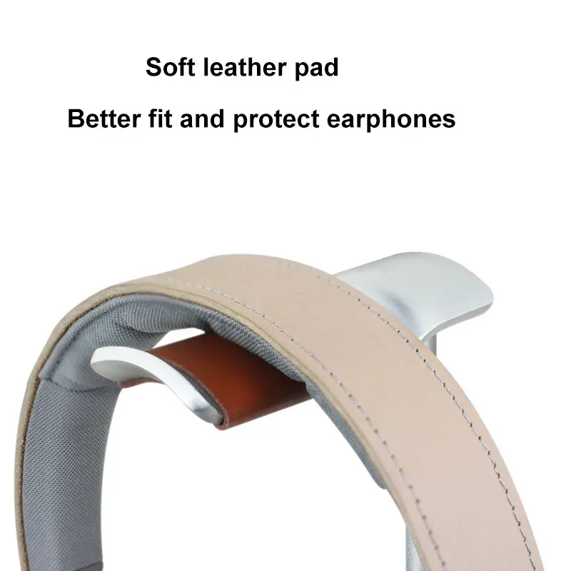Support de casque incurvé en aluminium, support de casque de jeu en métal robuste avec base solide pour présentoir de bureau et de table 6