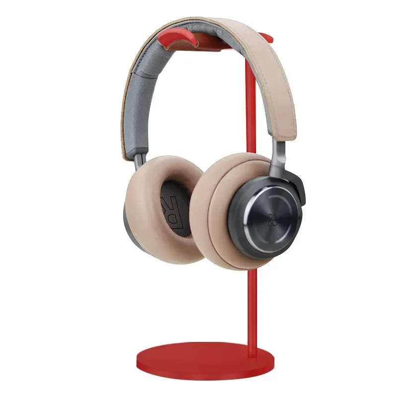 Support de casque incurvé en aluminium, support de casque de jeu en métal robuste avec base solide pour présentoir de bureau et de table 11