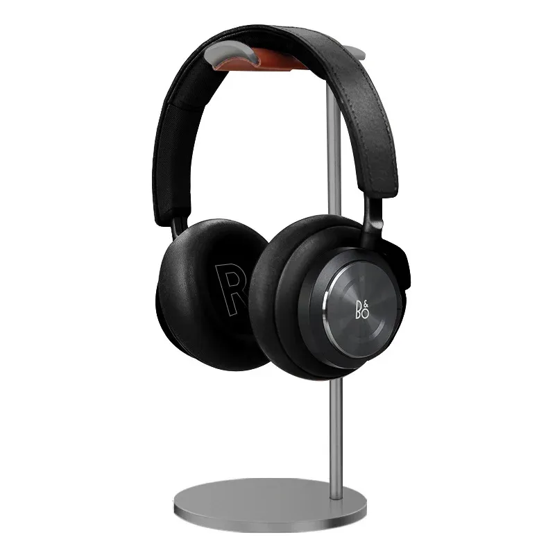 Support de casque incurvé en aluminium, support de casque de jeu en métal robuste avec base solide pour présentoir de bureau et de table 10