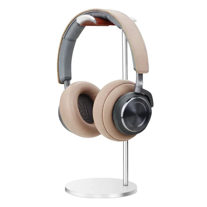 Support de casque incurvé en aluminium, support de casque de jeu en métal robuste avec base solide pour présentoir de bureau et de table 9