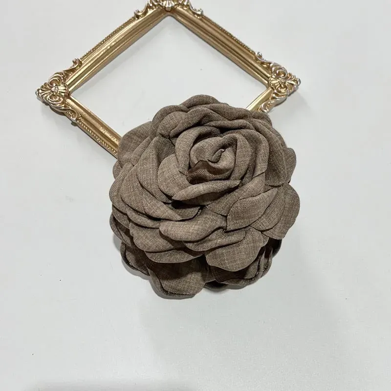 Pinces à cheveux en tissu à fleurs roses pour femmes et filles 24