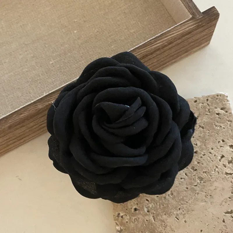 Pinces à cheveux en tissu à fleurs roses pour femmes et filles 25