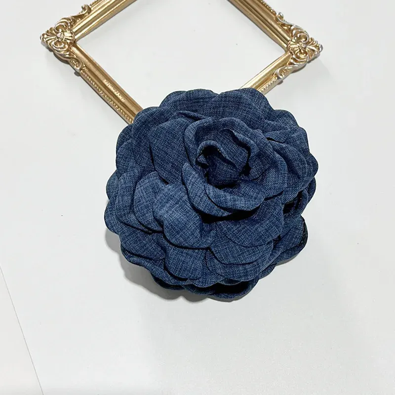 Pinces à cheveux en tissu à fleurs roses pour femmes et filles 19