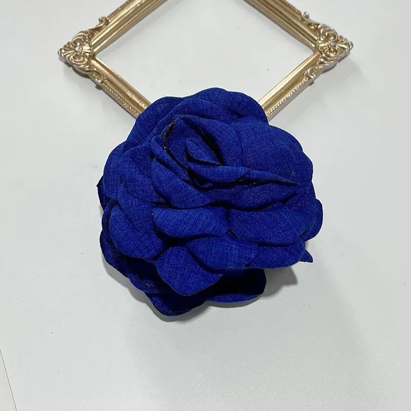 Pinces à cheveux en tissu à fleurs roses pour femmes et filles 16