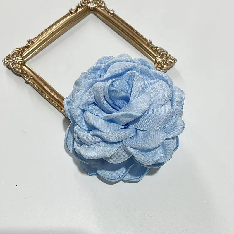 Pinces à cheveux en tissu à fleurs roses pour femmes et filles 17