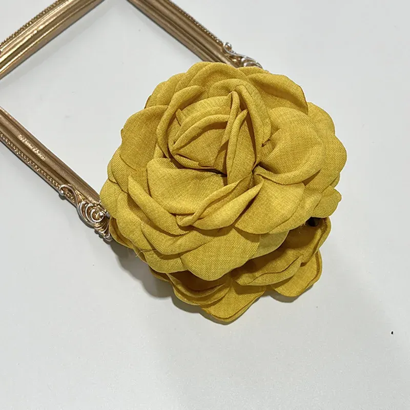 Pinces à cheveux en tissu à fleurs roses pour femmes et filles 20
