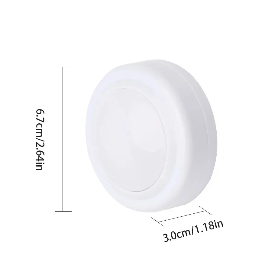 Puck lumineux LED sans fil sous meuble avec télécommande, veilleuse à intensité variable, fonctionnement sur piles, pour placard de cuisine et garde-robe 2