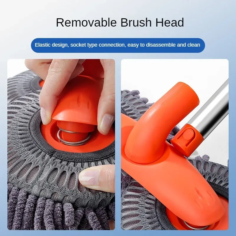 Vadrouille de lavage pour voiture en mousse à double tête et manche télescopique 3 sections 4
