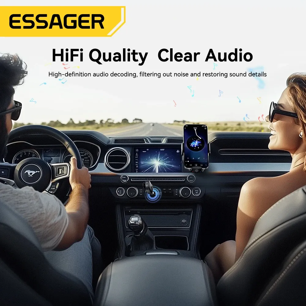 Essager Récepteur Bluetooth 5.3 avec prise audio AUX 3,5 mm pour voiture, haut-parleurs, casque, tablette et ordinateur portable 3