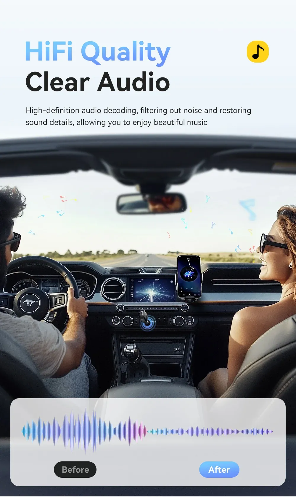 Détail du design de l'adaptateur Bluetooth