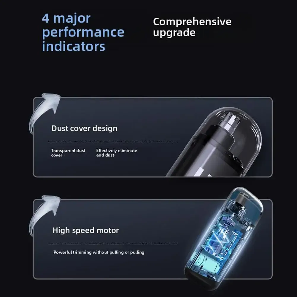 Tondeuse électrique portable pour le nez et les oreilles, mini tondeuse à sourcils rechargeable, indolore, pour hommes 2
