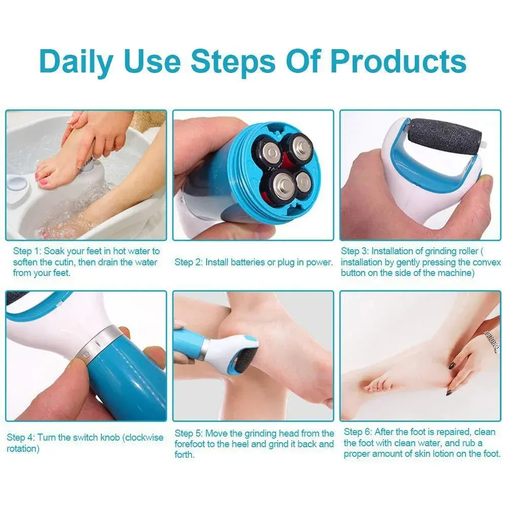 Exfoliateur électrique pour pieds, utilisation quotidienne