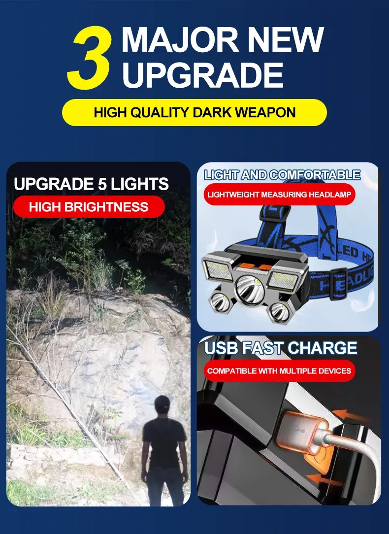 Lampe portable en situation d'utilisation en extérieur