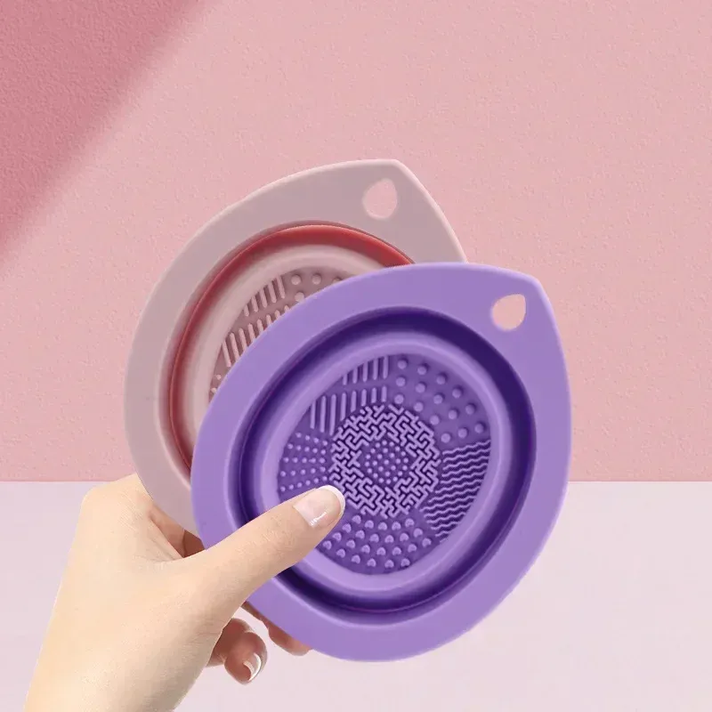 Bol de nettoyage pliable en silicone pour pinceaux de maquillage 3