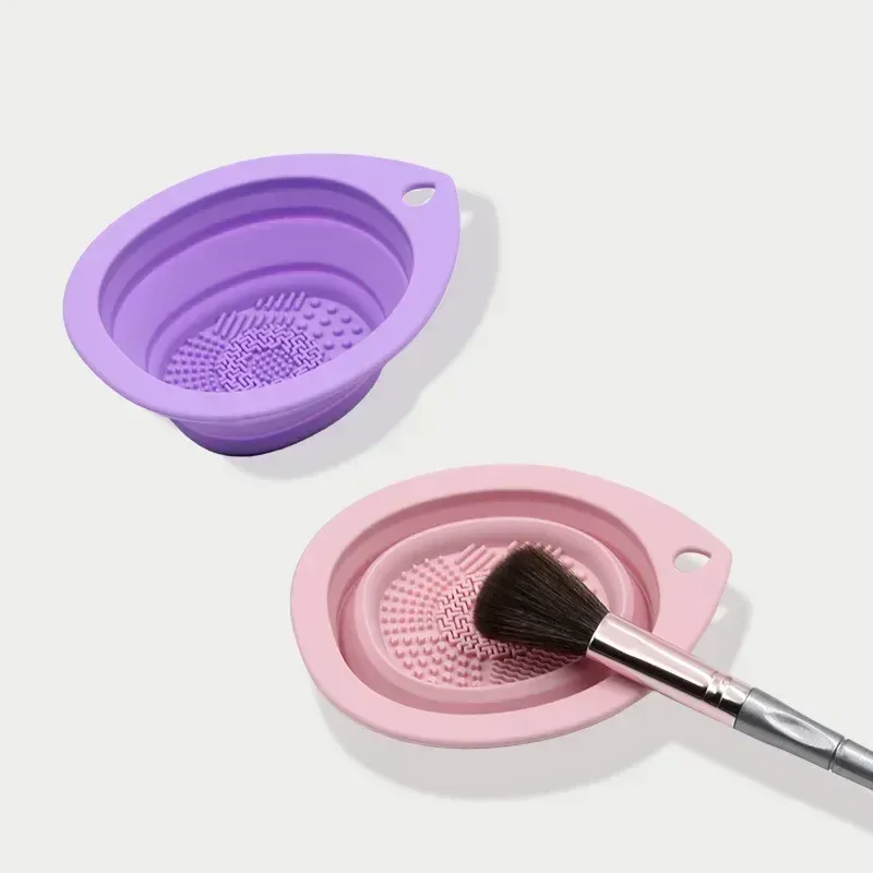 Bol de nettoyage pliable en silicone pour pinceaux de maquillage 5
