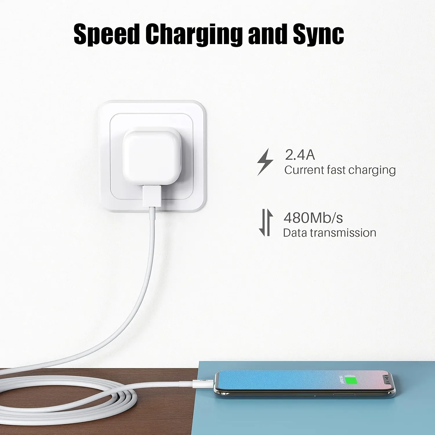 Câble USB-C PD 20 W à charge rapide pour iPhone 14, 13, 12, 11, Pro, Pro Max, Plus et XS, chargeur rapide, câble de données USB Type-C 5