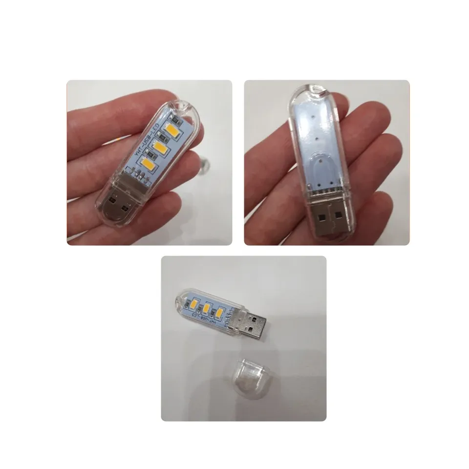 Lampe de lecture LED USB sous différents angles