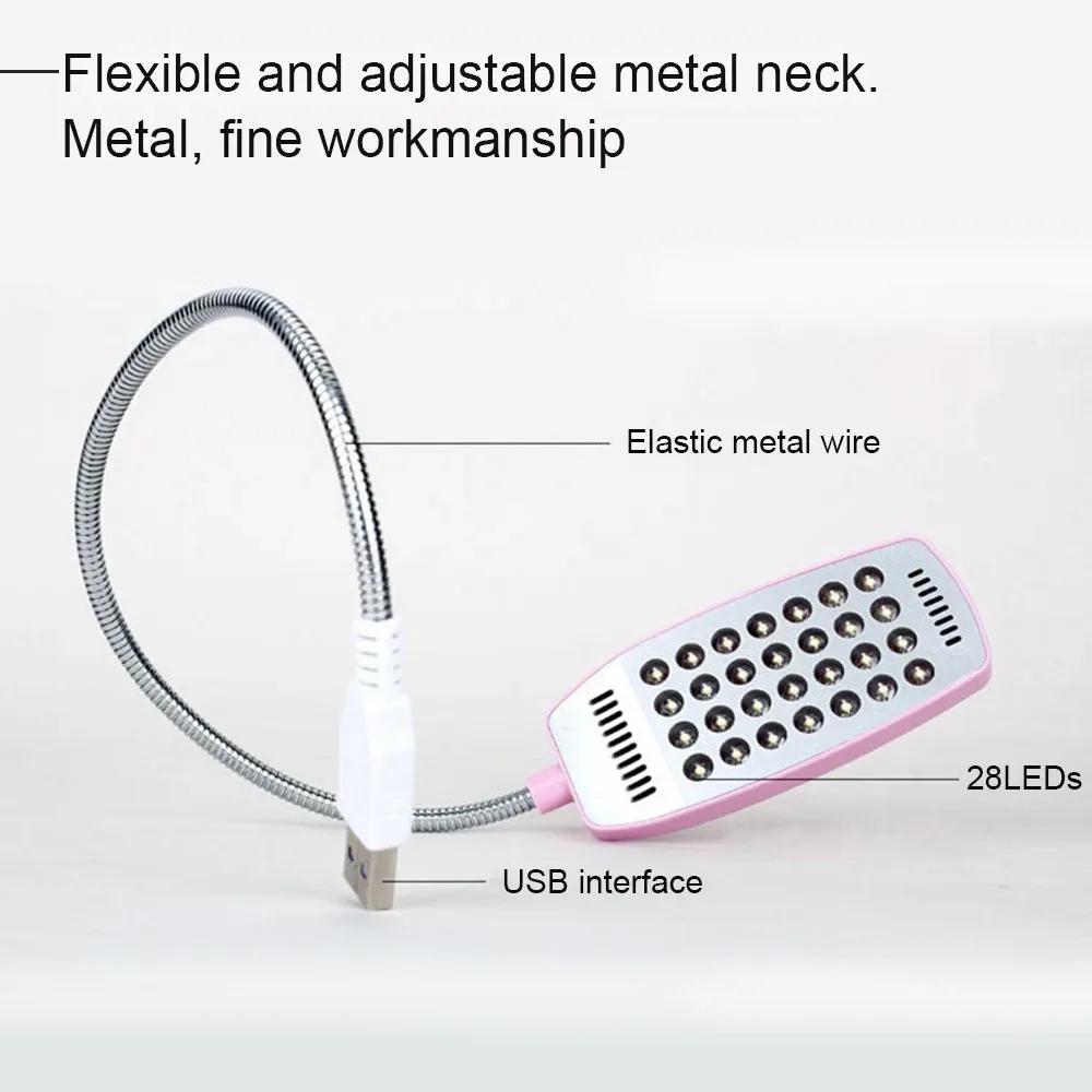 Détail de la lampe de lecture LED USB
