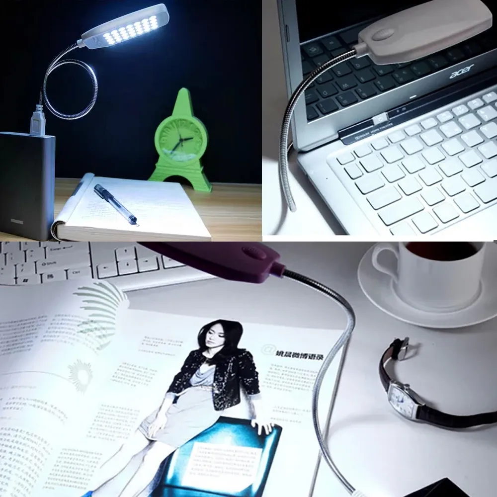 Lampe LED USB sous différents angles