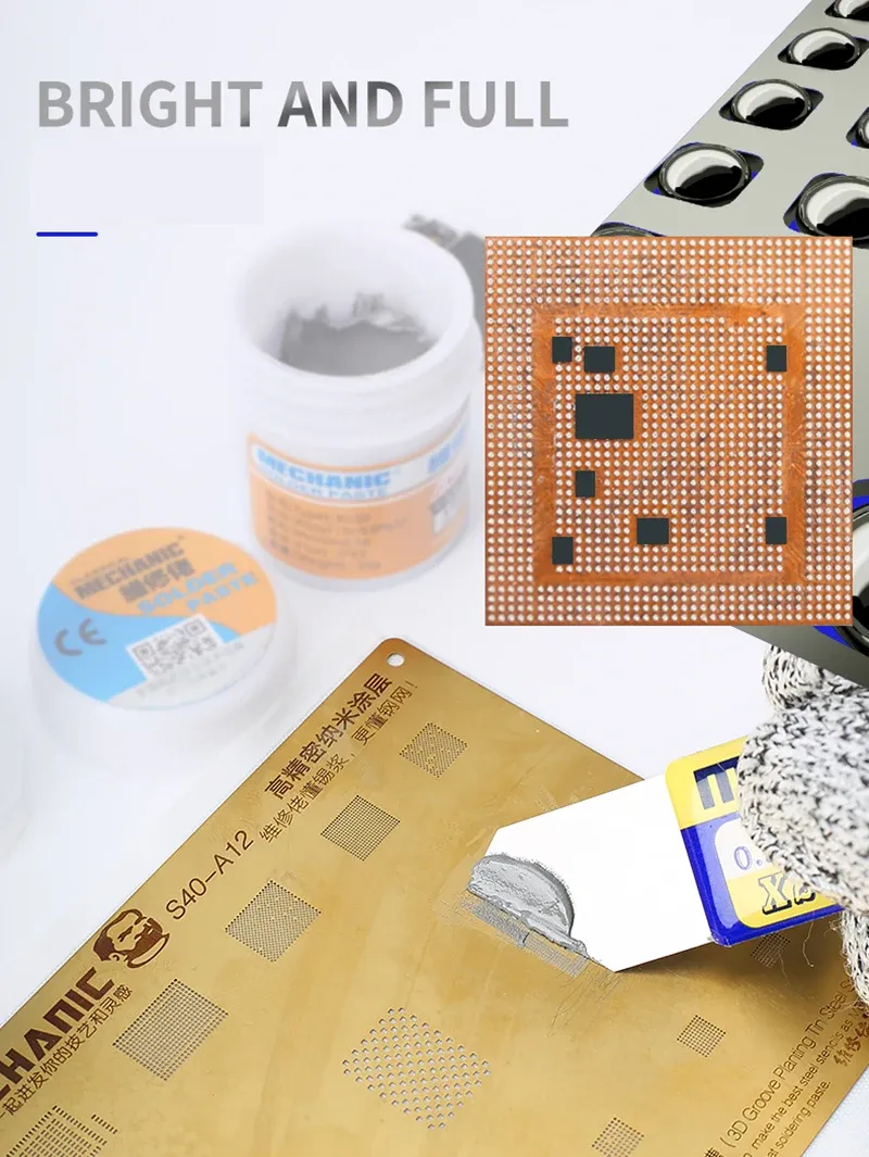 Pâte à souder MECHANIC XGZ40 - application sur circuit