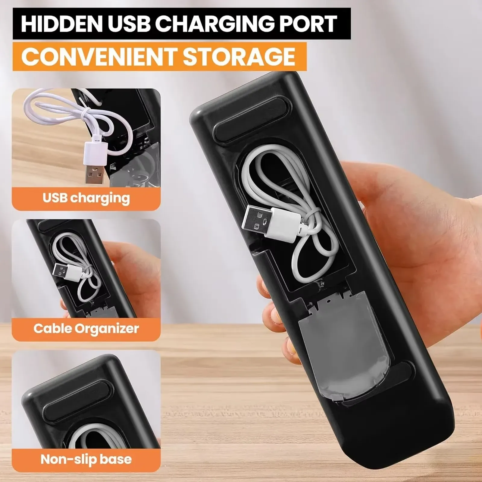 Détail de l'affûteur de couteaux électrique rechargeable