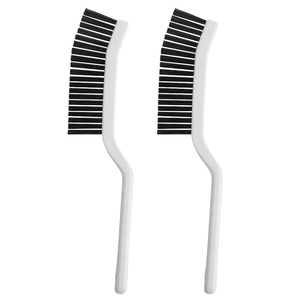 Brosse de nettoyage pour joints, à poils durs et long manche, pour portes, fenêtres, rails et sols, 1 à 2 pièces 8