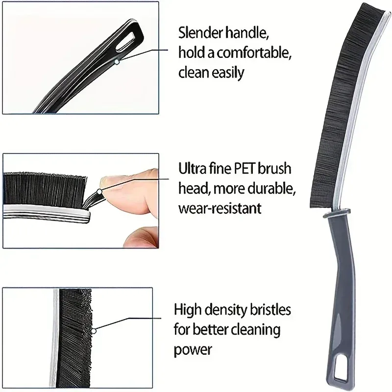 Détail de la brosse de nettoyage à poils durs