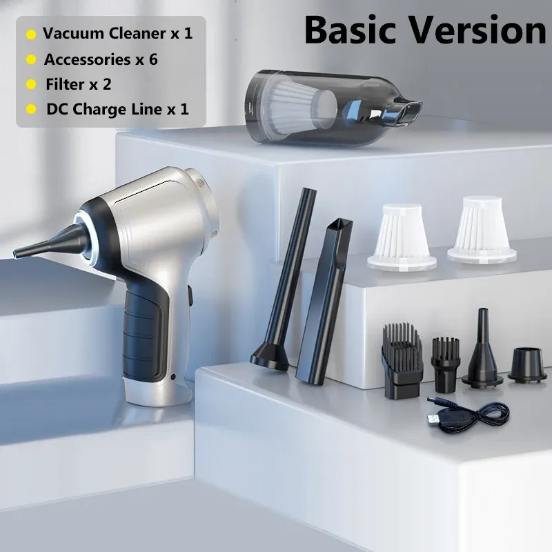 Aspirateur de voiture sans fil portable, forte aspiration 15000 Pa, usage domestique et automobile 11