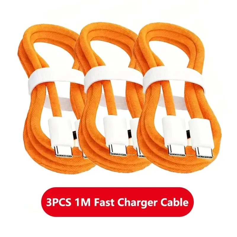 Lot de 3 câbles USB-C vers USB-C 240 W pour charge rapide, compatibles iPhone 15, 16 et 17, Samsung, Huawei et Xiaomi 8