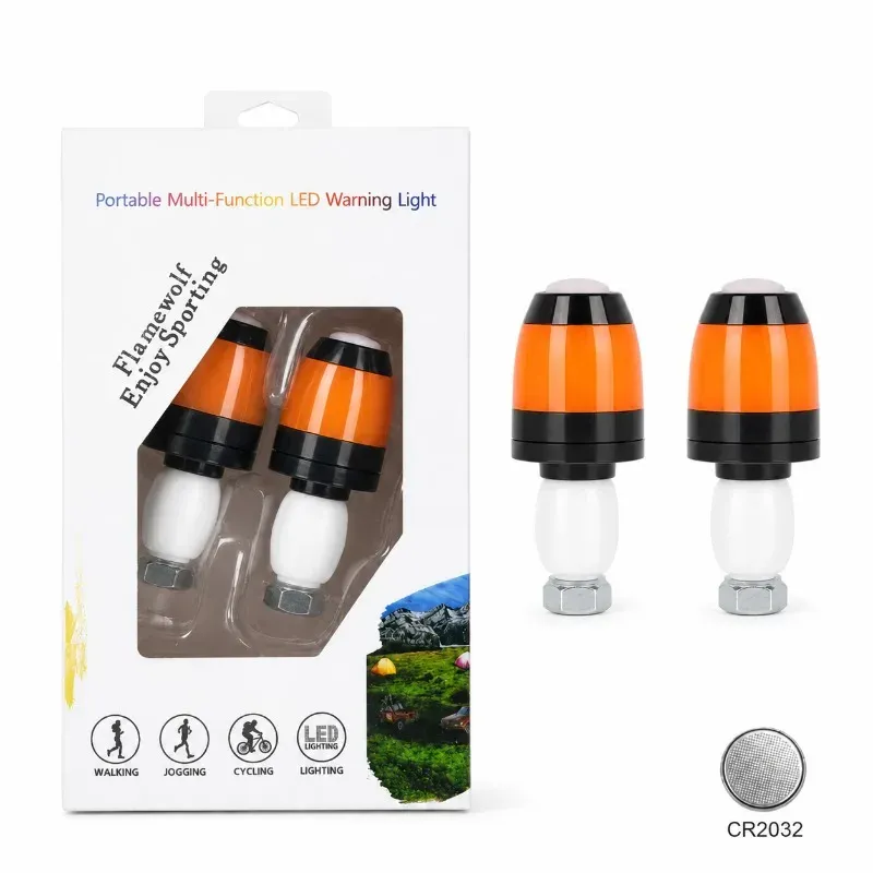 2 pièces - Clignotants LED intelligents pour guidon de vélo, étanches, pour VTT, lampe d'avertissement pour extrémité de guidon, rechargeables par USB, pour la nuit 10