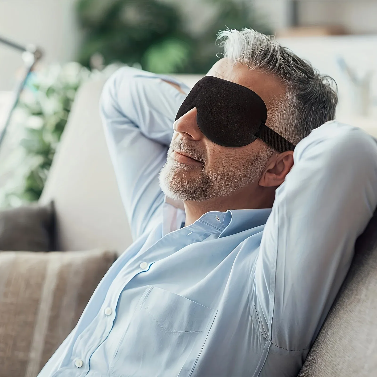 Masque de sommeil 3D occultant unisexe en polyester confortable, idéal pour dormeurs sur le dos et sur le côté 4