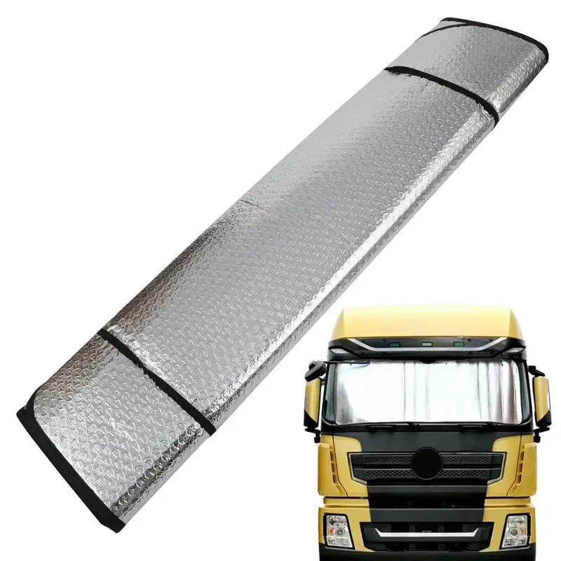 Pare-soleil pliable pour pare-brise de camion, protection anti-UV épaisse, 220 x 80 cm - Image 1