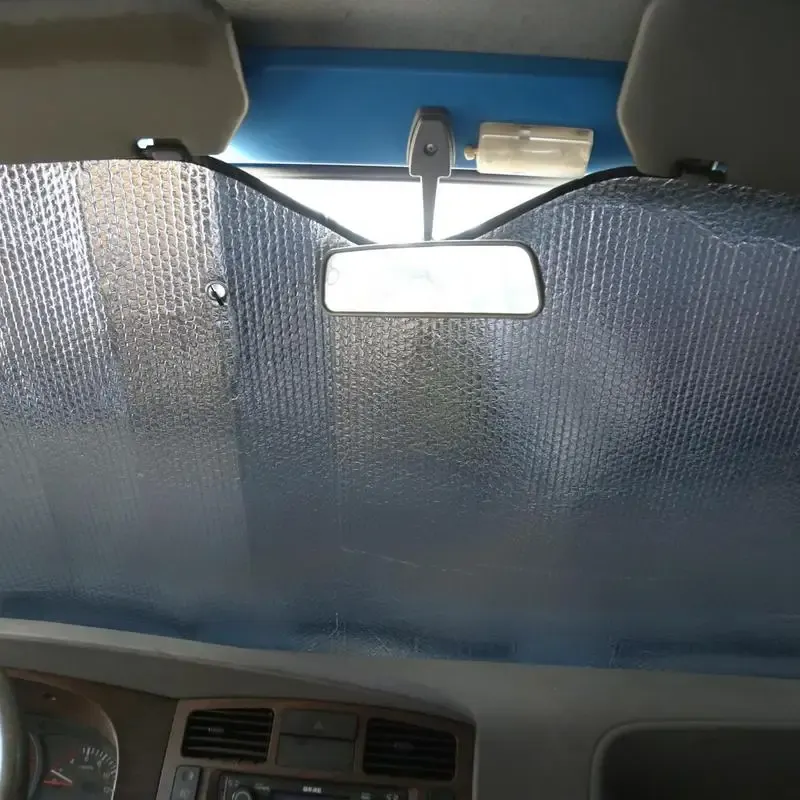 Pare-soleil pliable pour pare-brise de camion, protection anti-UV épaisse, 220 x 80 cm 3