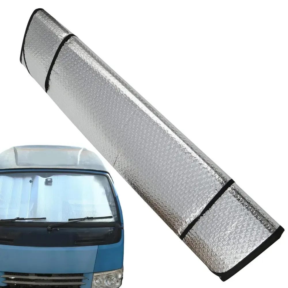 Pare-soleil pour pare-brise de camion, vue depuis l'habitacle