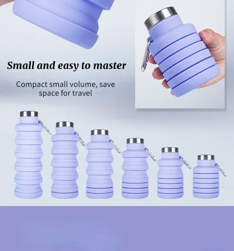 Gourde pliable en silicone, finition et ergonomie