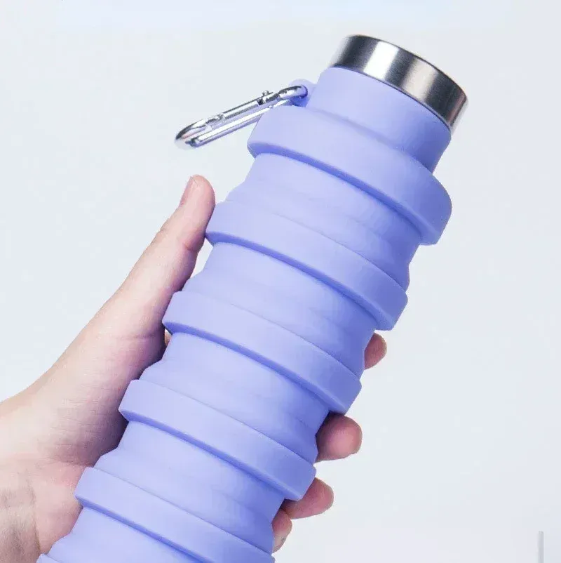 Gourde pliable en silicone, vue détaillée